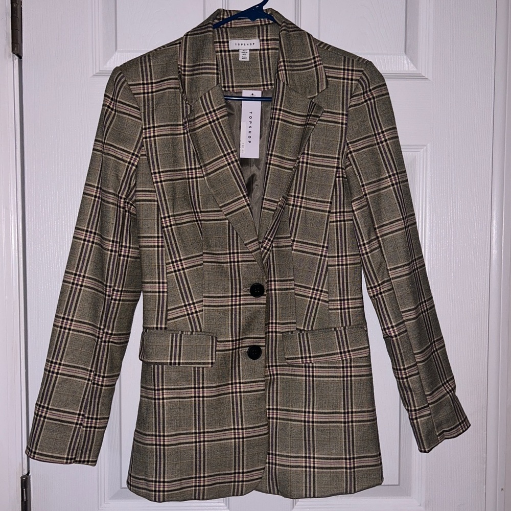 Top Shop Plaid Blazer - Women’s Size 2